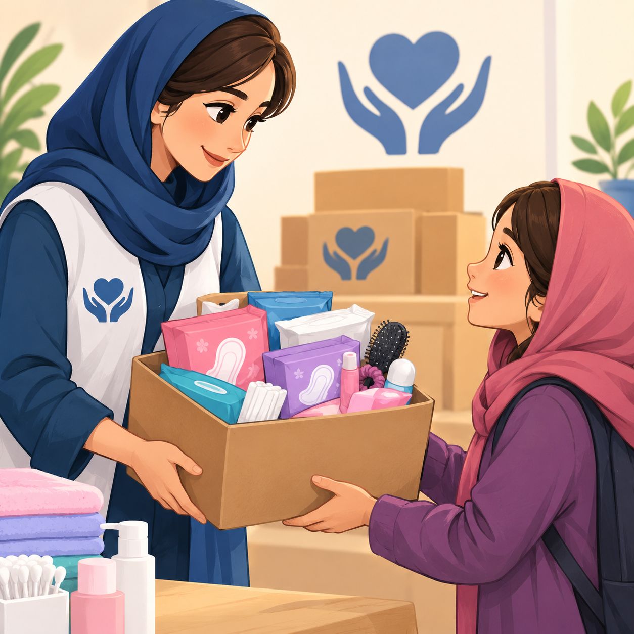 تامین اقلام بهداشت شخصی دختران